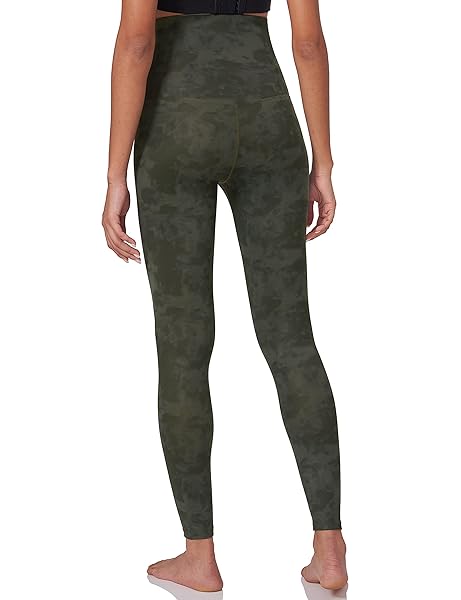 POSHDIVAH MATERNITY LEGGINGS FOR WOMEN PRINT OVER THE BELLY PREGNANCY WORKOUT ACTIVE COMFORTABLE PANTS OLIVE TIE-DYE MEDIUM
