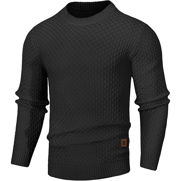 JMIERR Men's Crewneck Knitted Sweater Soft Casual Essentials