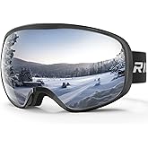 RIOROO Ski Goggles Snowboard Goggles for Men Women Adults Youth,Over Glasses OTG/100% UV Protection/Anti-fog/Wide Vision