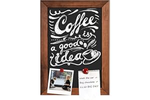 TORASO Magnetic Chalkboard, 10" x 14", Pine Wood Framed Rustic Vintage Decor - Chalk Board for Wedding, Kitchen, Bar, Restaurant, Menu & Home(HB-BN-2636)