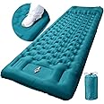 GDREAMT Inflatable Camping Sleeping Pad with Pillow, Extra Thickness 4 Inch Sleeping Mat with Built-in Pump, Compact & Ultralight Camping Air Mattress for Backpacking Hiking Tent Traveling