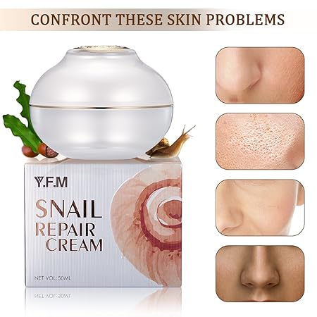 Y.F.M. Schneckencreme, Snail Repair Perfect Cream Intensive Anti Falten Feuchtigkeitscreme mit Schneckenschleim in reinster F