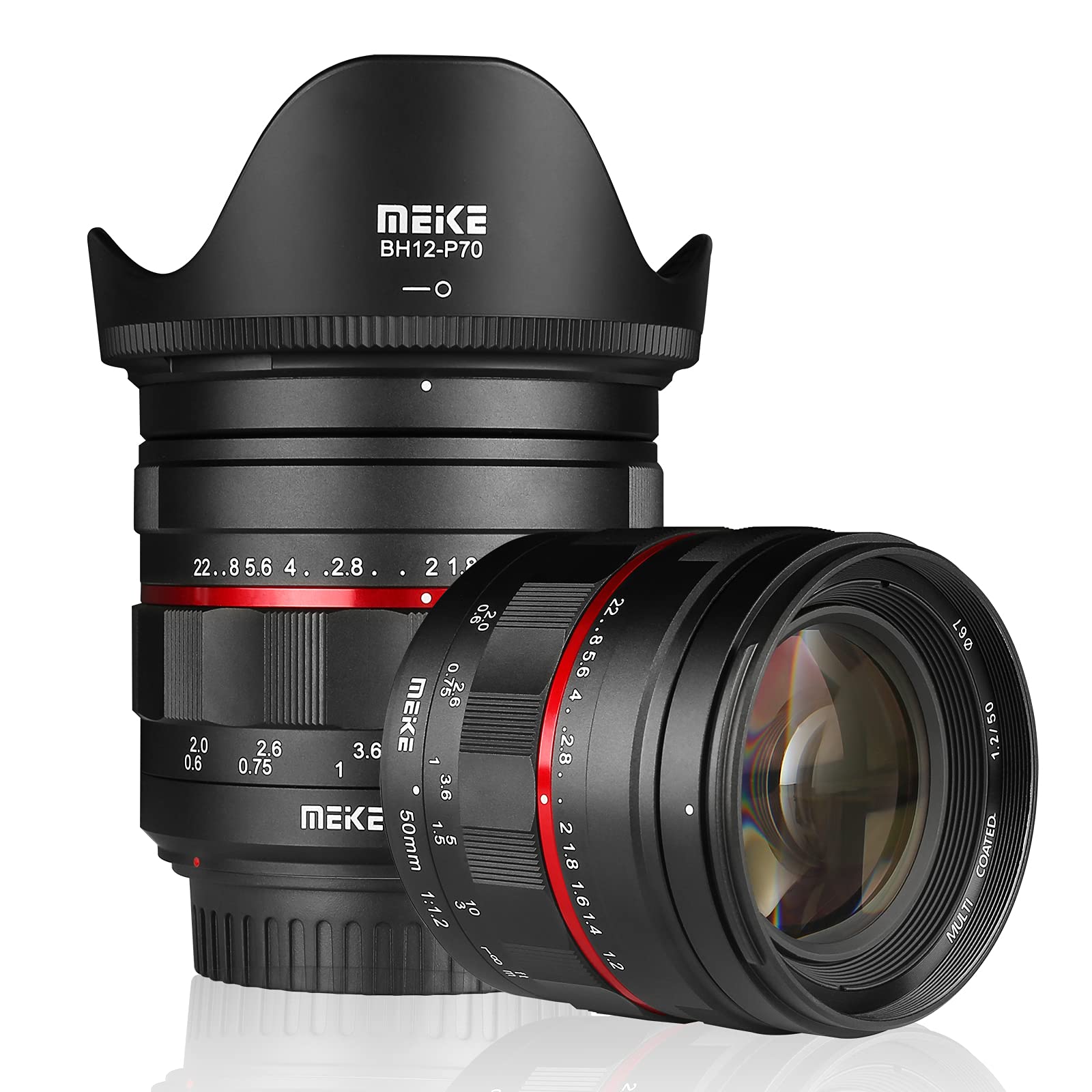 MEKE 50mm F1.2 Large Aperture Full Frame Manual Focus Lens for Canon EF Mount Cameras