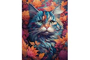 Offito Paint by Numbers Kit for Adults Beginner, Cat Acrylic Adult Paint by Number Kits on Canvas, Cat Digital Oil Number Painting Kits for Home Decor Gift 16"x20"