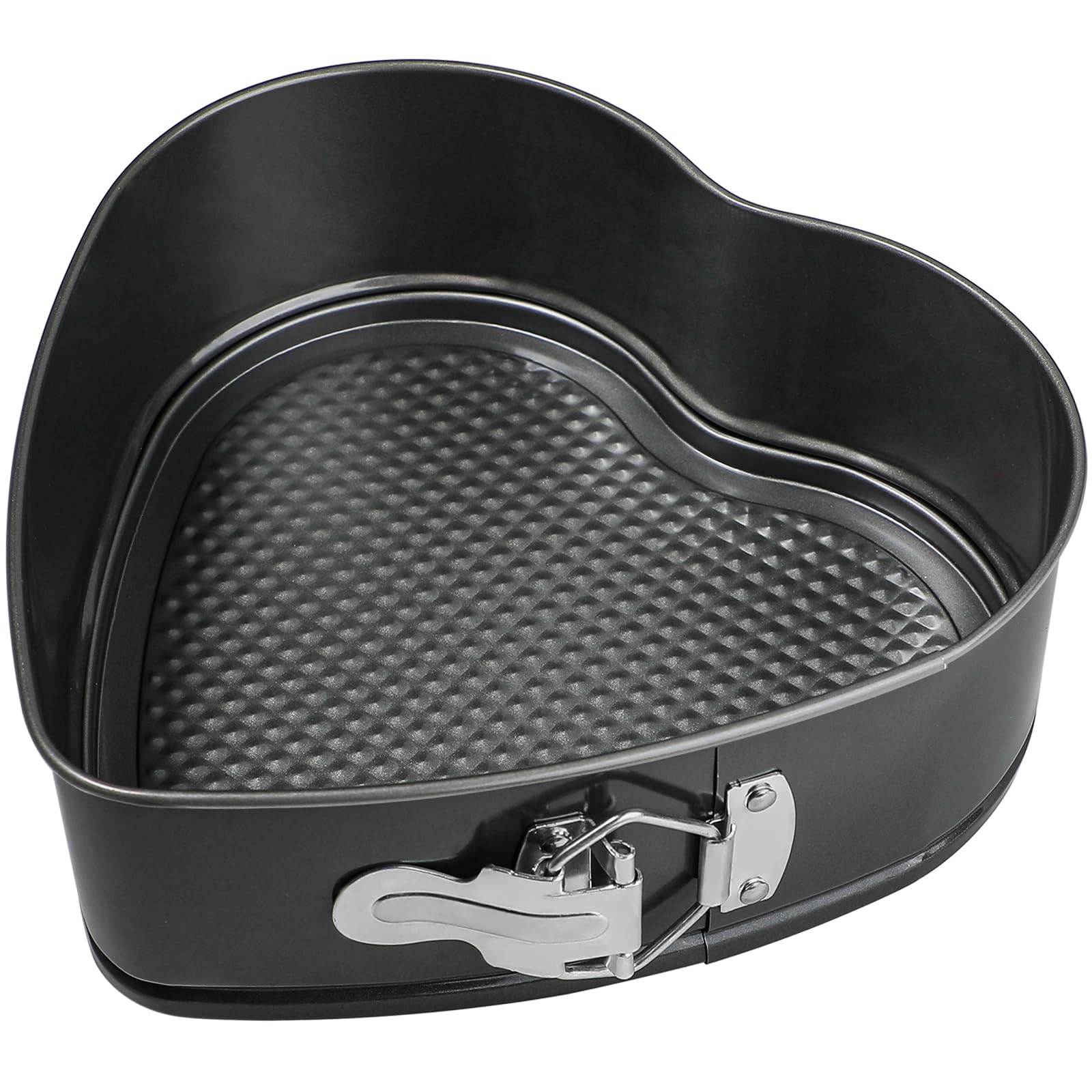 webake Heart Shaped Cake Tin with Loose Base 9 Inch 23cm Heart Springform Cake Tins Carbon Steel Cheesecake Tin Baking Pan