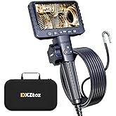 DXZtoz 10FT Articulating Borescope with Light, Two-Way Steering Industrial Endoscope Inspection Camera 0.33in Fiber Optic Snake Camera Waterproof for Electriction Wall Pipeline Inspection