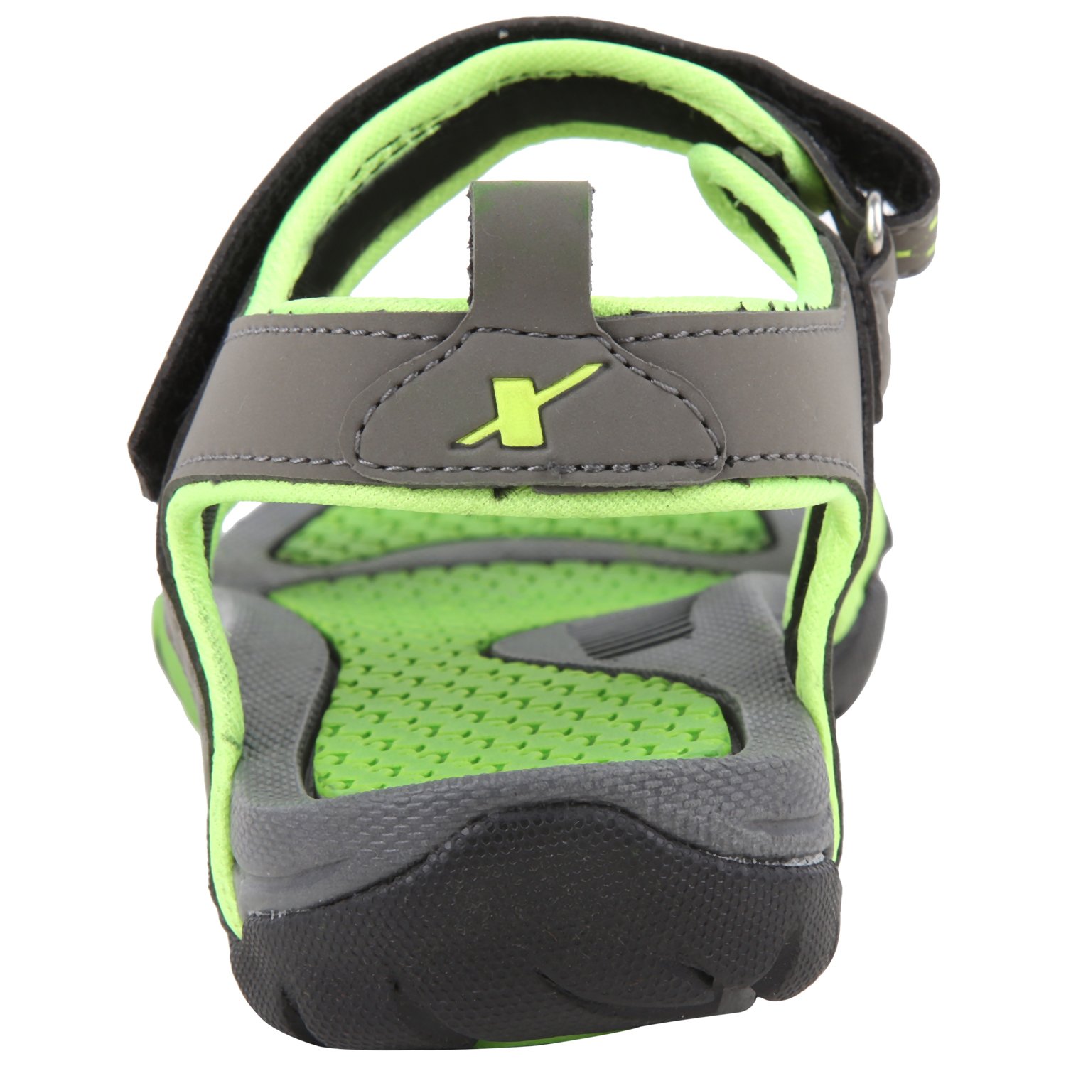 sparx women's ss0803l3 series dark grey fluorescent green synthetic casual floater sandals