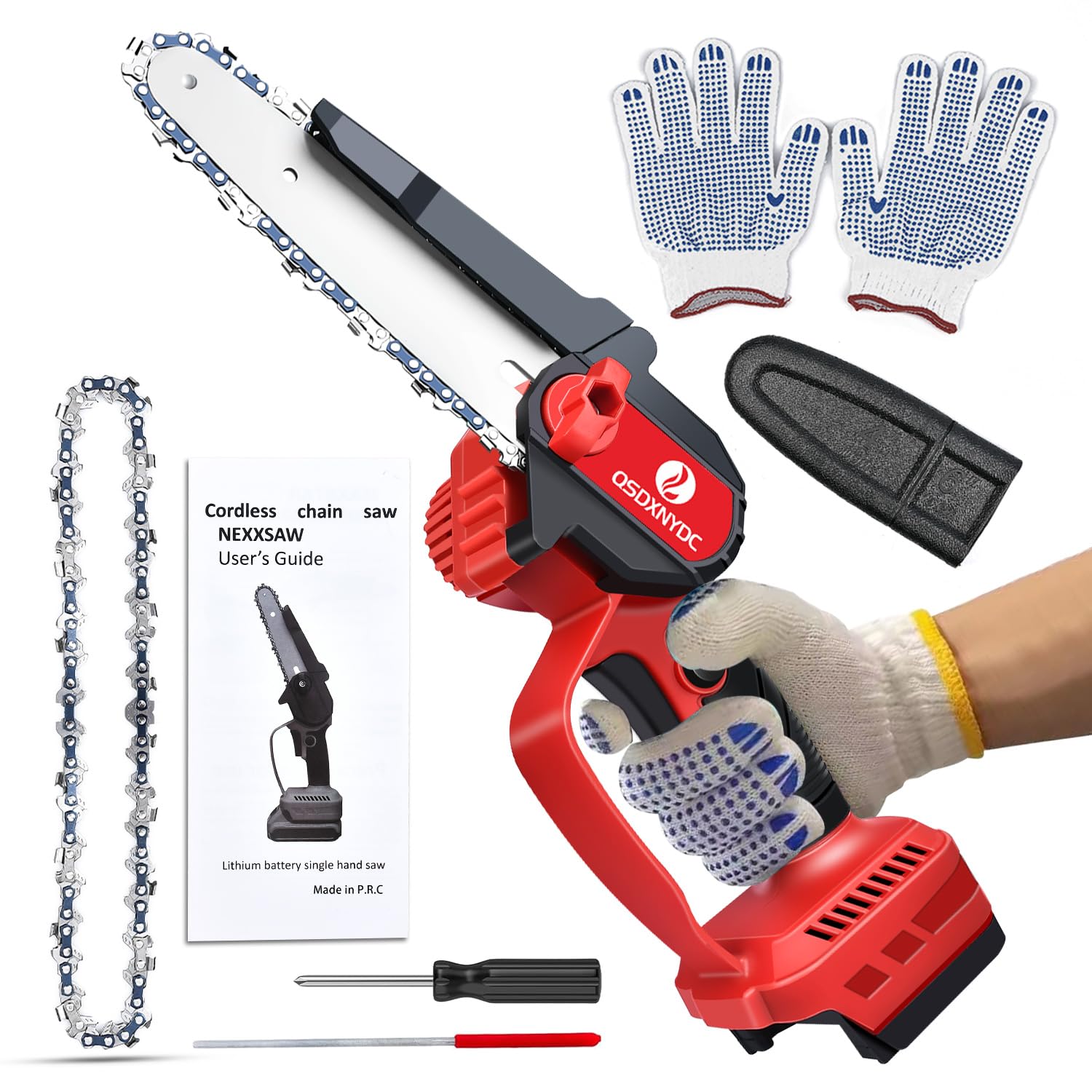 Photo 1 of QSDXNYDC Cordless Mini Chainsaw 6 Inch for Milwaukee 18V M18 (No Battery), Brushless Portable Electric Chain Saw Tool for M18, Small Handheld Chainsaw for Pruning Shear Branch Wood Cutting Tree
