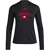 adidas Women's D4T University of Nebraska Lightweight Hoodie, Black/Team Power Red/Ncaa Nebraska, X-Small