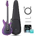 Enya Electric Guitar Inspire 39" Smart Electric Carbon Fiber Guitarra with 15W Wireless Speaker, 20 Distinct Tones, Onboard Presets, Charging Cable, Adjusting Wrench, and Gig Bag