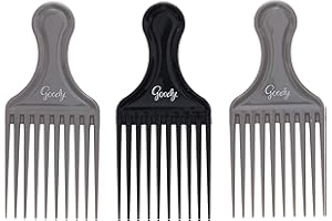 Goody Comb & Lift Hair Pick, Assorted Colors, 3 Count (Pack of 1)