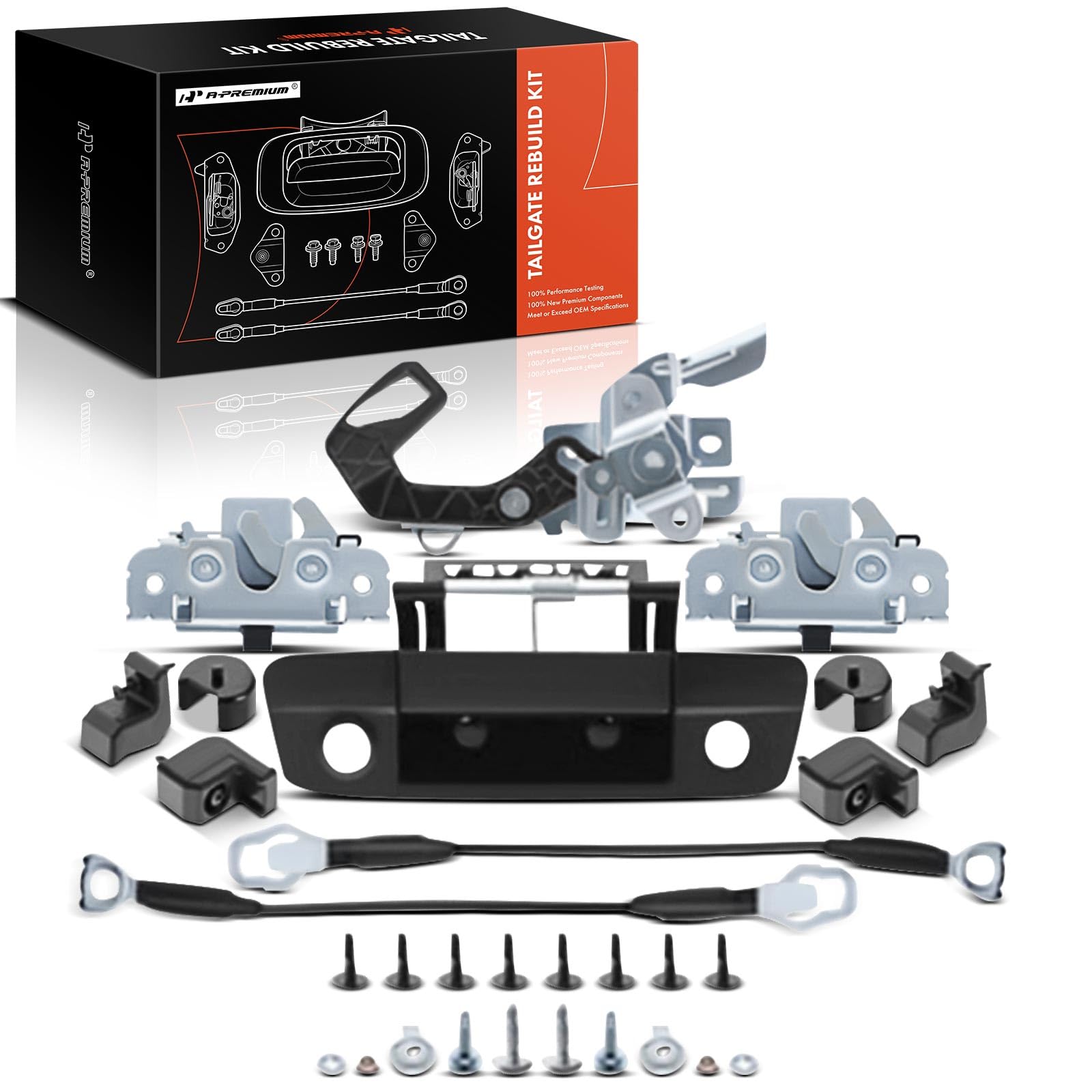 Photo 1 of A-Premium 30-PC Tailgate Rebuild Kit Compatible with Ram 1500/2500/3500, 2013 2014 2015 2016, Tailgate Parts Handle Bezel Latch Cable Bushing Bumpers Bracket Bolts
