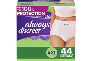 Always Discreet Adult Incontinence & Postpartum Underwear For Women, Size Xxl, Maximum Absorbency, Disposable, 22 x 2 Packs (44 Count total)