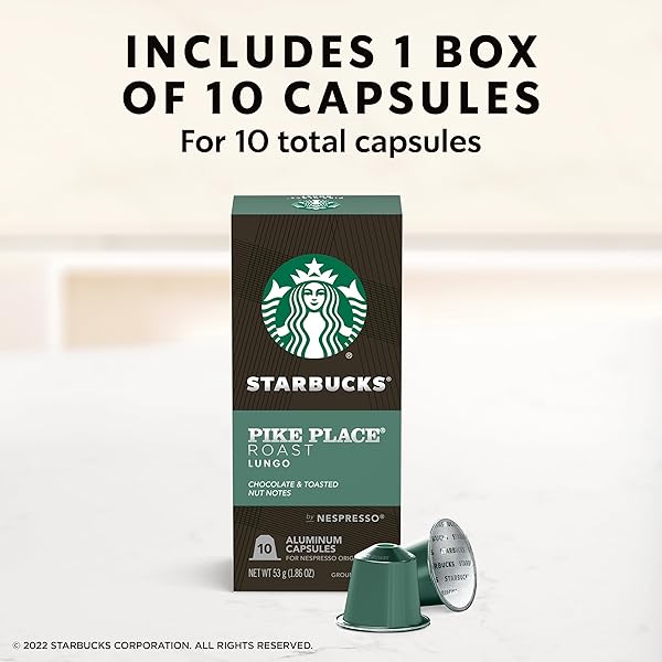 STARBUCKS BY NESPRESSO ORIGINAL LINE PIKE PLACE ROAST – 10CT