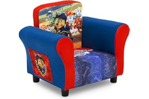 Delta Children Upholstered Chair with PAW Patrol Graphics, Wood Frame, Plush Foam Padding, Side Pockets, for Toddlers and Kids