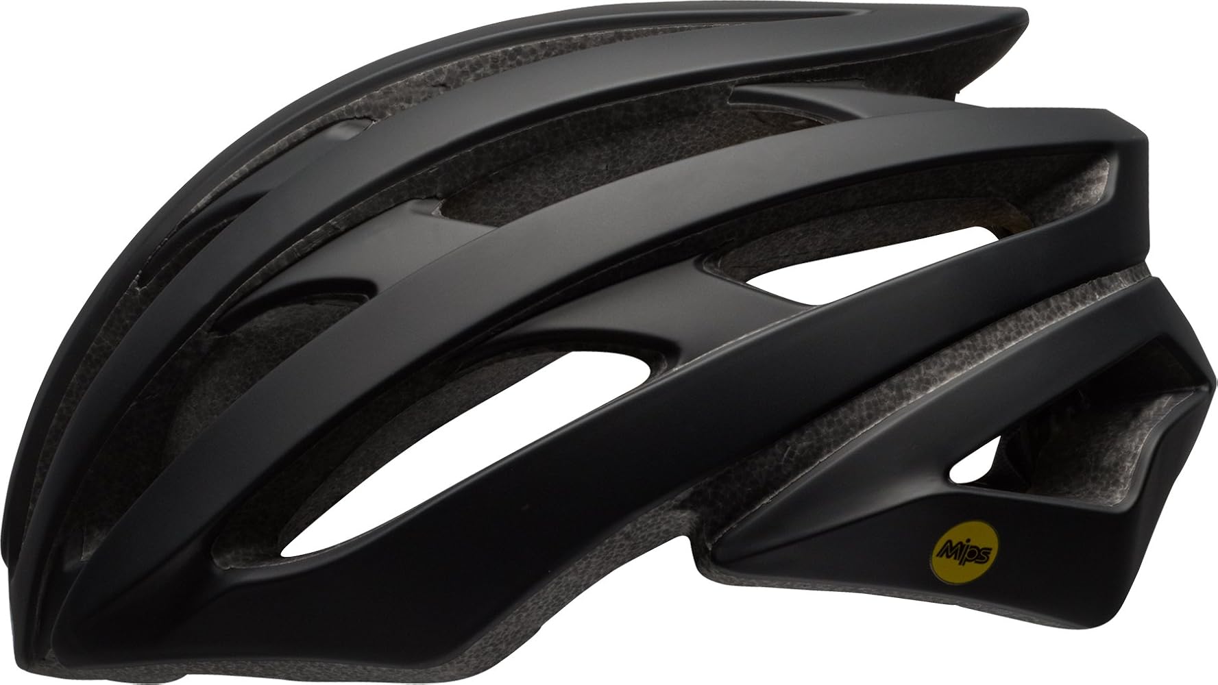 matte black road bike helmet