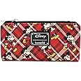 Loungefly Faux Leather x Mickey Mouse Plaid Wallet (Multicolored, One Size)