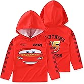 Disney Cars Lightning McQueen Tow Mater Boys Long Sleeve Hooded Shirt for Toddler and Big Kids