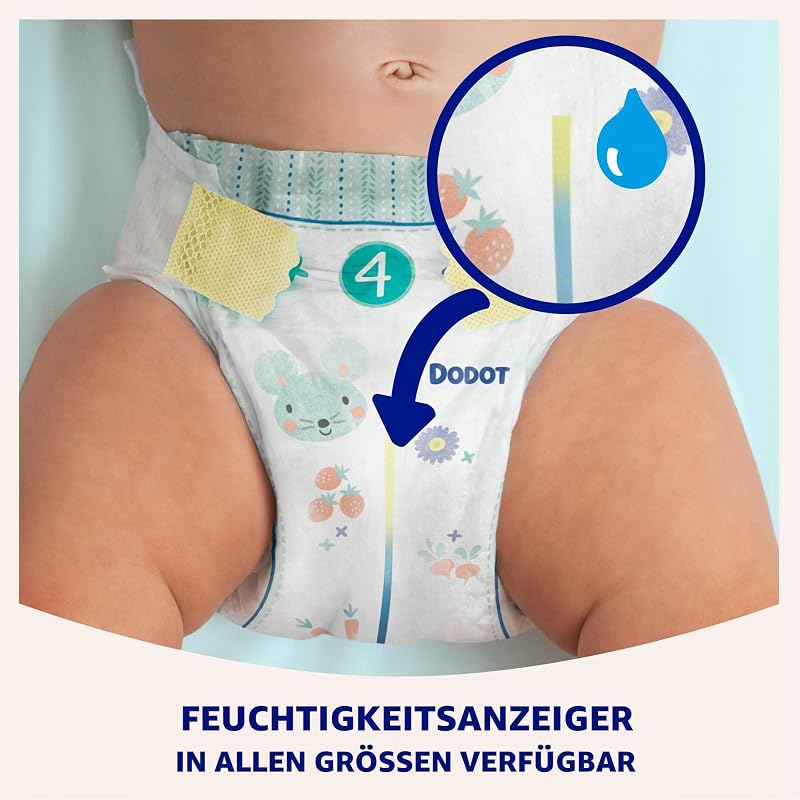 Sensitive Babywindeln, Größe 2 (4-8 kg), 240 Windeln + Geschenk mit 40 Aqua Pure Feuchttüchern, 99% Wasser, bis zu 12 Stunden Auslaufschutz und Hautpflege, Monatspack