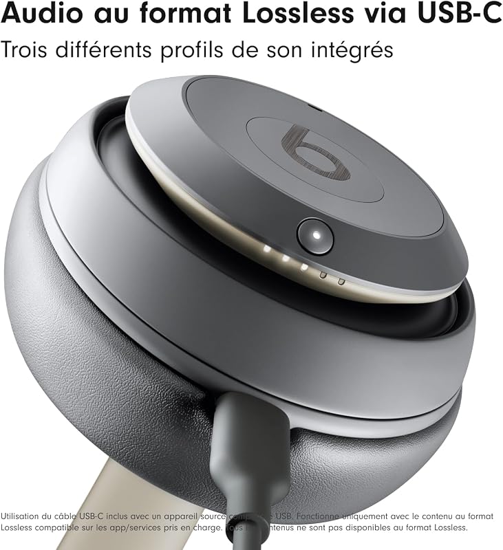 Studio Pro - Casque sans fil avec Bluetooth et Réduction du bruit - Audio spatial personnalisé, Compatibilité Apple et Android - Gris cendre