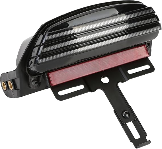 Staffa Pieghevole Portatarga Per Moto E ATV | Universale Con Supporto Luce | Ferro Nero Per Parafango Posteriore