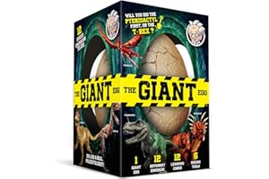 XXTOYS Dino Egg Dig Kit, Unearth Jumbo Dino Egg with 12 Different Dinosaur Toys - Educational Science STEM Toys for Kids 5-7, Dinosaur Eggs Toys Easter Gifts for Boys & Girls