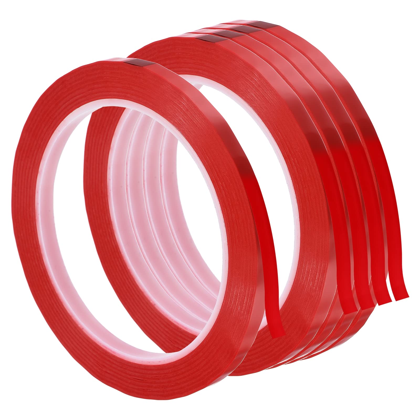 PATIKIL Whiteboard Tape 6mm X 66m, 5 Pack Thin Dry Erase Tape for Graphic Chart Marking DIY Art, Red