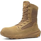 NORTIV 8 Men's 8" Composite Toe Work Boots, Lightweight Side Zipper ASTM F2412-24 & ASTM F2913-24 Safety Military Boots for All-Day Comfort, Peakforce-Nano