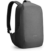 Kingsons Anti-Theft Laptop Backpack-TSA Lock Travel Slim Backpack with USB Charging,Waterproof Polyester Fits 15.6 Inch Laptop for Men Business Office Commuting Hiking Work Black