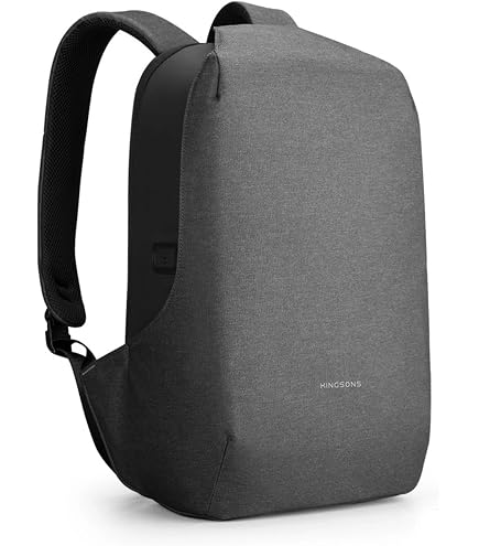 Kingsons Anti Theft 15.6-inch Laptop Backpack,Business Dark Grey Travel Computer Bag with USB Charging Port Large Capacity Business work hiking Leisure causal commute : Electronics