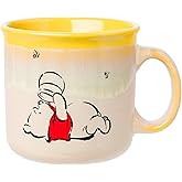 Silver Buffalo Disney Winnie the Pooh “Sweet Like Hunny” Reactive Glaze Ceramic Camper Mug, 20 Ounces