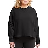 Hanes womens Originals Fleece Crop Sweatshirt, Soft Brushed Fleece Cropped Pullover, Plus