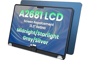 DZLQS A2681 LCD Screen Replacement for MacBook Air 13.6 inch M2 A2681 2022 Midnight, Retina 2560x1664 Display Assembly Compat