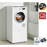 Überbauschrank für Waschmaschine und Trockner. Aus robustem Kunststoff