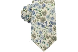 Mantieqingway Ties for Men, 2.76'' Cotton Floral Tie Men's Neckties for Weddings Groomsmens Dances Party Valentine's Day