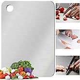 Titanium Cutting Board, Stainless Steel Cutting Boards for Kitchen, Double Sided Food-Grade Titanium Board for Cutting Vegetables And Meat(11.8 x 7.87 inch)