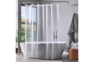ZENO Clear Shower Curtain Liner – 72" x 72" Premium PEVA Liner with Rustproof Grommets & 3 Magnets – Waterproof, Lightweight 