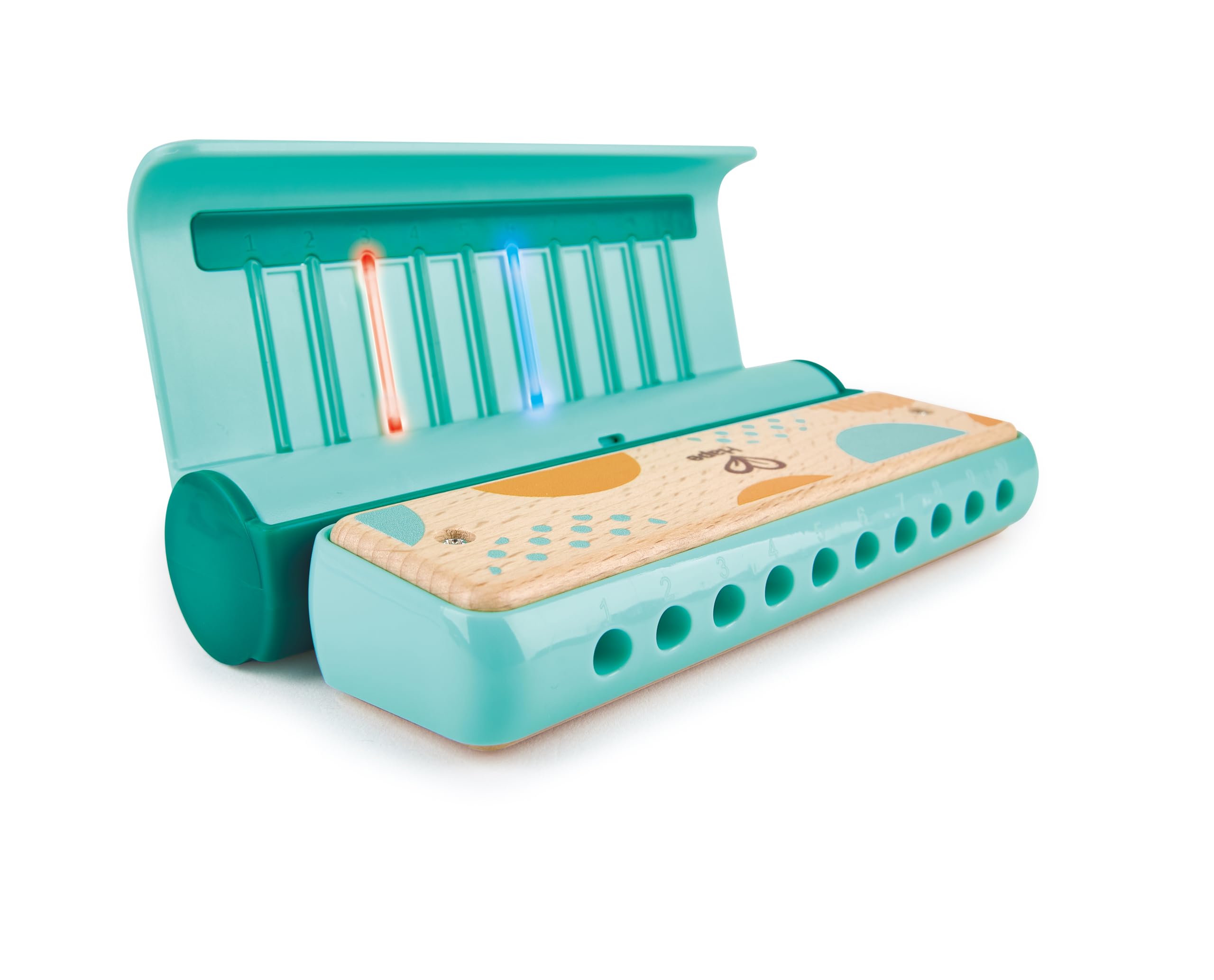 Hape Learn with Lights Harmonica | Musical Toy with Guiding Lights for Kids, Beginners | 3+ Years