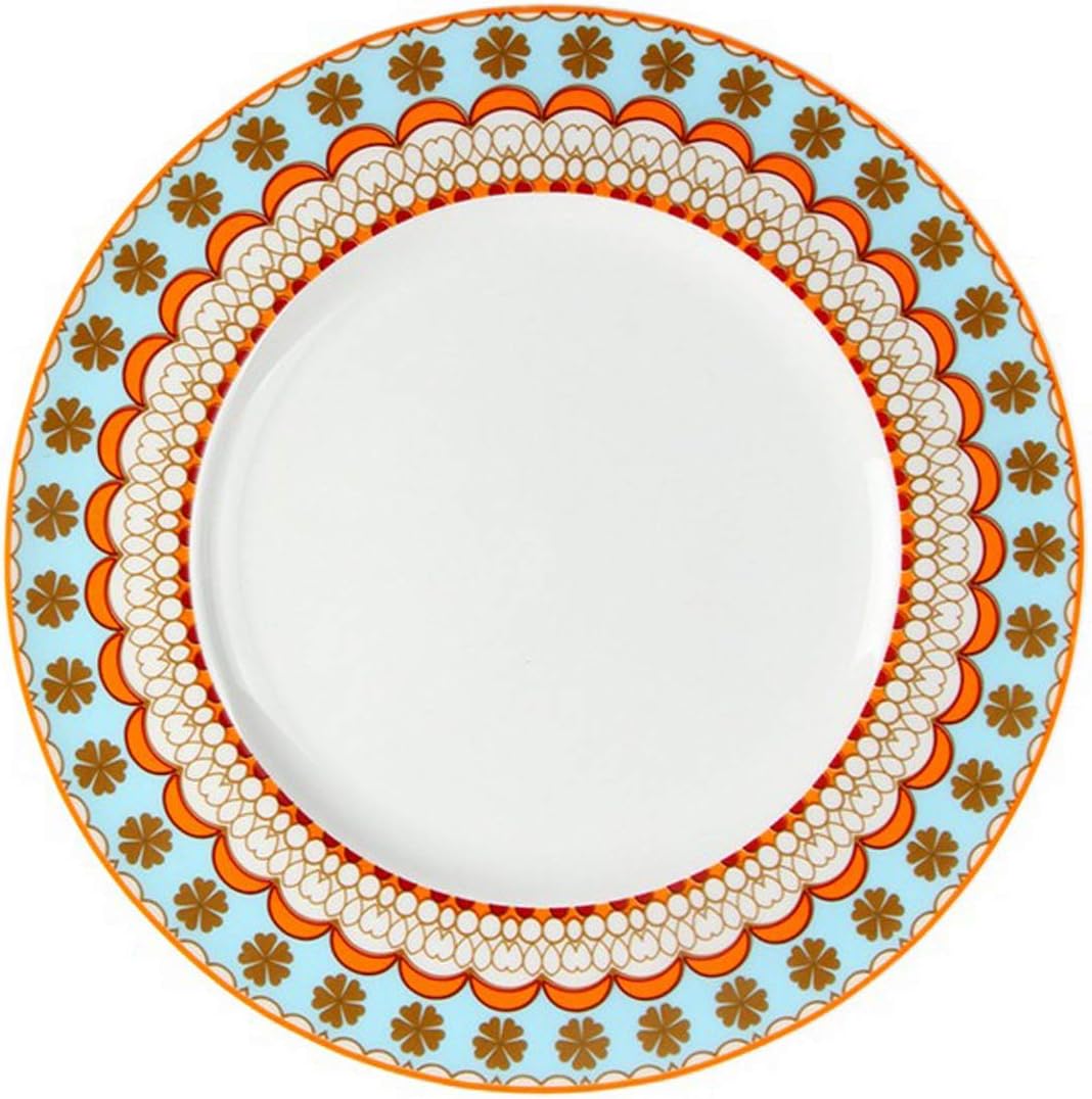 SHINING Porcelain Bone China Bohemian System Bone China Dinner Plates Serving Platters (8 inch)