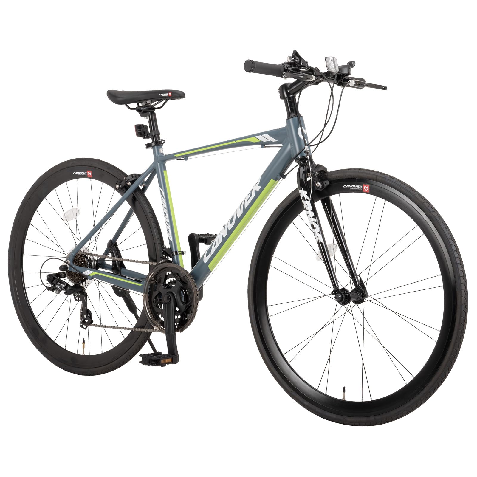 カノーバー(CANOVER) 自転車 クロスバイク 27インチ相当 700x28C シマノ21段変速 CAC-028(KRNOS) 軽量アルミフレーム ブルーグレー 66855商品画像