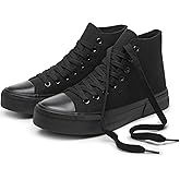 hash bubbie High Top Sneakers for Women Classic High Tops Canvas Shoes Lace up Women's Fashion Sneaker