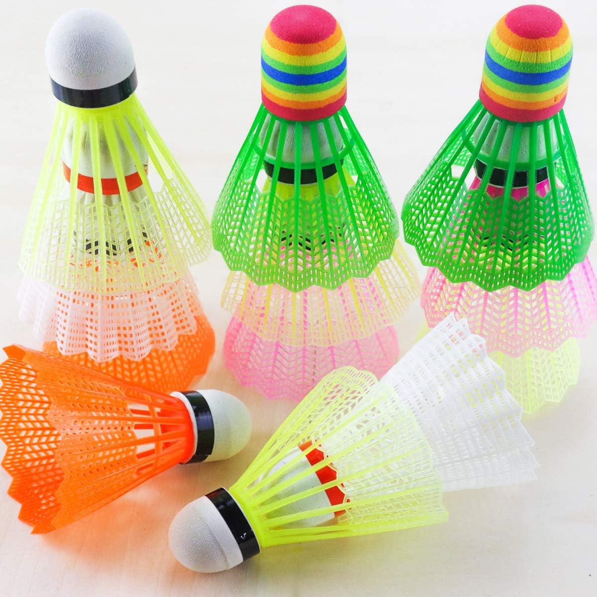 YG_Oline 18 Pack Nylon Shuttlecocks Plastic Badminton Balls Hight Speed Training Badminton for Home Use Sports : Sports & Outdoors