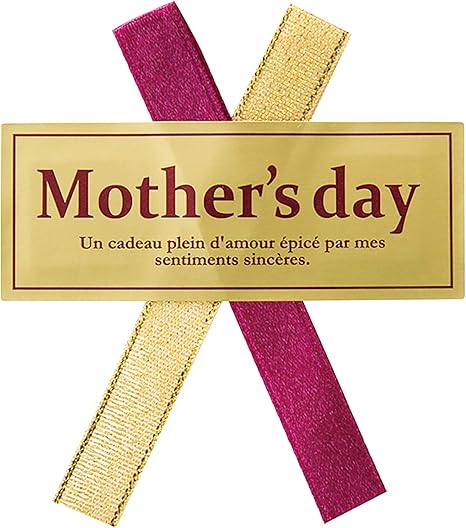 Amazon Co Jp ギフトシール 母の日 ワイン ゴールド リボン付 30枚 Ma 29s ホーム キッチン