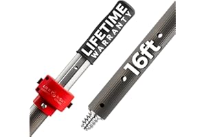 ProTuff Products - 16ft Telescoping Pole Never Sticks or Slips - Totally Covered by Our 490 Promise - A Truly Pro-Grade, Telescopic, All Purpose, Long Paint Roller Extension Pole for Painting, Etc.