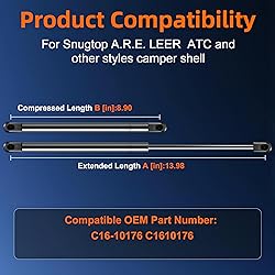 Euplokeer C16-10176 14in 35lb/156N Gas Shock Strut