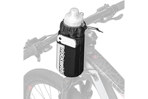 ROCKBROS Bike Water Bottle Holder Bag Bike Bag Handlebar Stem Bag Bicycle Cup Drink Holder Insulated Stem Bag Food Snack Bike Accessories Storage Pouch Bag for Mountain Road Bike