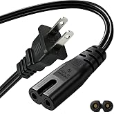 for Sony PS4 PS5 Power Cord 2 Prong: for Xbox One Series S/X AC Power Cable | UL Listed AC Cord Replacement for Sony PS5 Pro PS4 PS3 Slim PlayStation 5 4 3 for Xbox Universal IEC320 C7 Figure 8 Plug 6FT