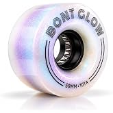 Bont Glow LED Roller Wheels, 58x32 mm 101A, Angelic Aqua, 4 Pack | 58 mm diameter, 32 mm width; 101A; indoor skating; Angelic Aqua