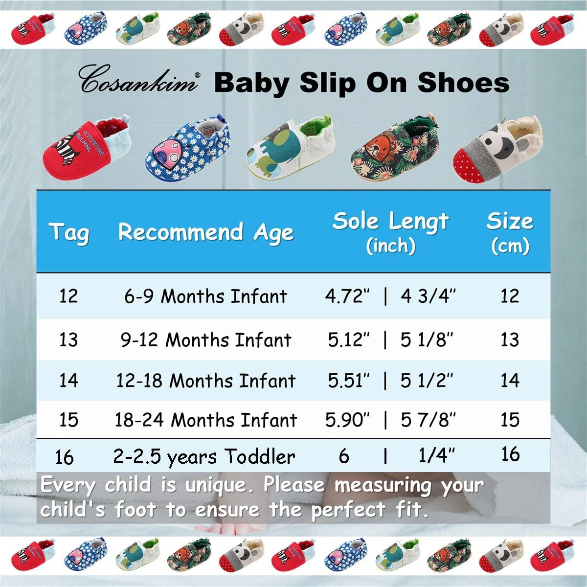  | COSANKIM Infant Baby Boys Girls Slipper Soft Sole Non Skid Sneaker Moccasins Toddler First Walker Cirb House Shoes | Slippers