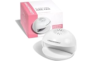 LONDONTOWN Flash Dry Mini Nail Fan Dryer for Regular Nail Polish Lacquers for Hands Feet, Portable Fan Cool Air Blower for Manicures Pedicures for Quick Drying, Battery-Powered